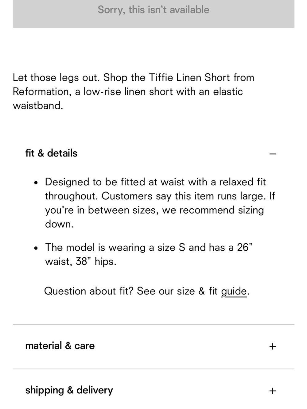 NWT Reformation Tiffie 100% Linen Shorts - Picture 6 of 7